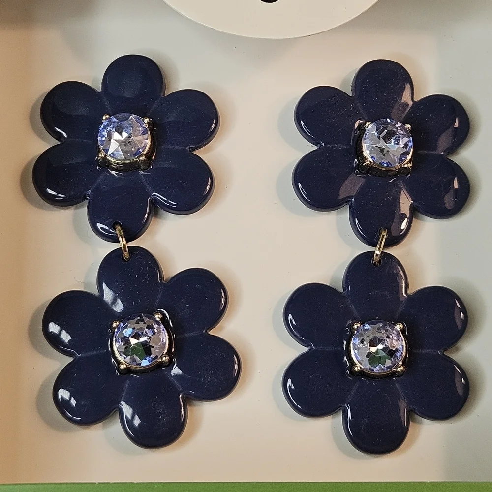 Kate Spade X Target Blue Floral Drop Earrings